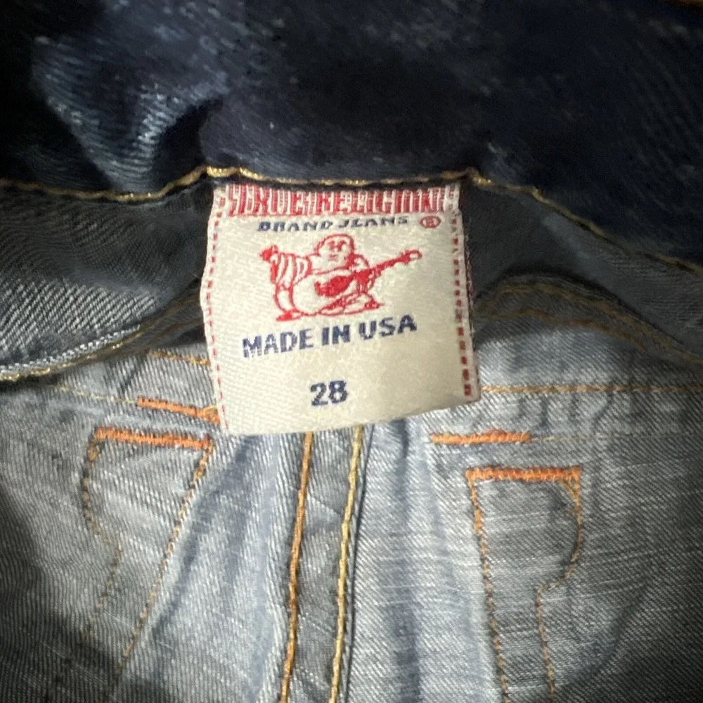 Vintage‎ True Religion World Tour Men's Jeans Billy Row 28 Seat 34 USA